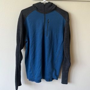 New. Wintergreen merino wool sweater. Half zip.